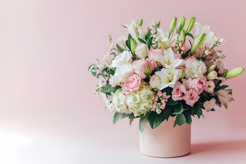 bouquet of roses in vase