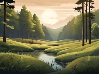 Whimsical AI-Generated Forest Artwork