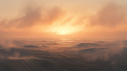 Obraz premium Sunset over the beautiful ocean 