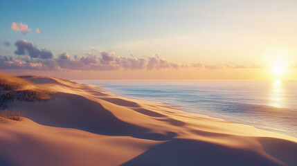 Fototapeta premium Sunset over the beautiful ocean 