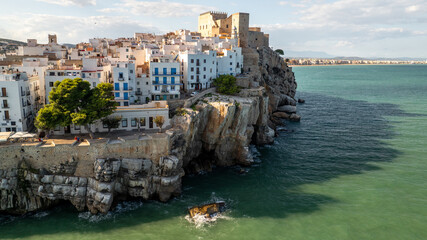 Fototapeta premium Faro de Peñiscola en Castellon, Comunidad Valenciana