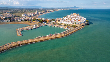 Poblacion de Peñiscola en Castellon, Comunidad Valenciana