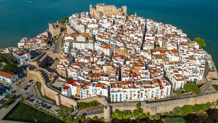 Poblacion de Peñiscola en Castellon, Comunidad Valenciana