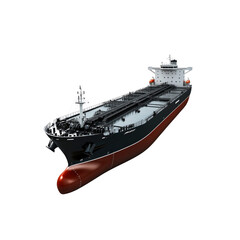 Modern VLCC Supertanker Oil Carrier Ship at Sea