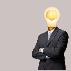 businessman with light bulb