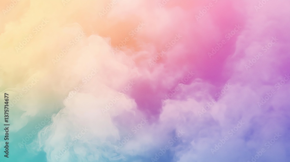 Poster a gradient-based, soft pastel color explosion with a dreamy texture