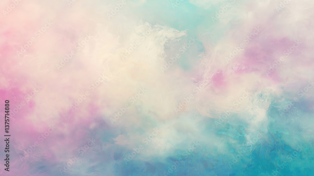 Poster a gradient-based, soft pastel color explosion with a dreamy texture