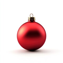 Isolated Red Christmas Bauble Decoration for Holiday Celebration and New Year