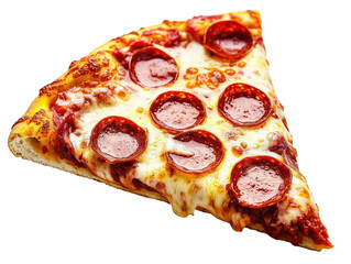 Isolated Slice of Pepperoni Pizza