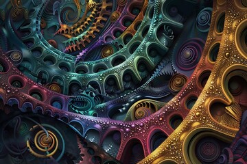 A series of interlocking gears representing the complex mechanisms of the human body