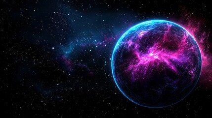 Obraz premium Cosmic Nebula: A Vibrant Celestial Body