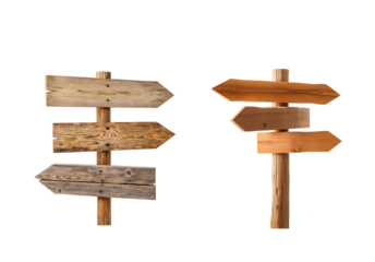 two type blank wooden sign 