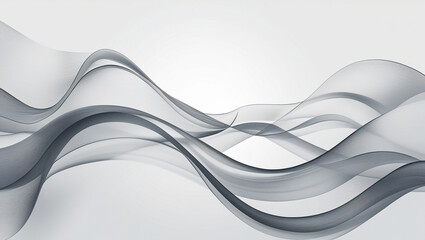 Obraz premium Abstract design featuring overlapping, flowing, translucent gray lines creating a wave-like pattern