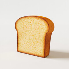create a box for a boardgame, that's the shape of one thick slice of bread, standing portrait on a white background