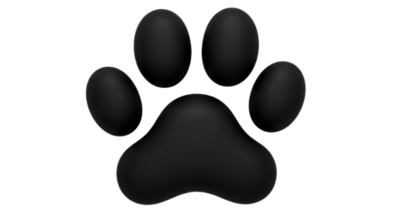 Isolated Dog Paw Print