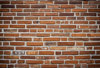 Obraz premium A brick wall with a dark background.