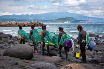 해녀들의 귀가