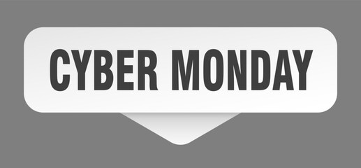 cyber monday sticker. cyber monday sign isolated on gray background