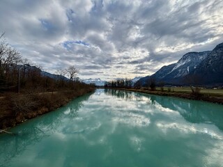lake and mountains