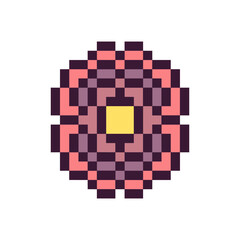abstract shape retro pixel art