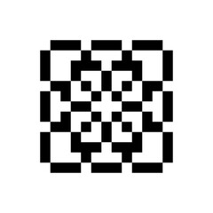 abstract shape retro pixel art