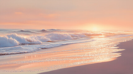 Obraz premium Sunset over the beautiful ocean 