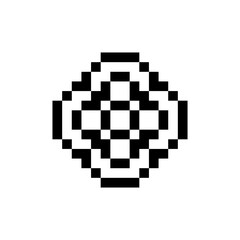 abstract shape retro pixel art