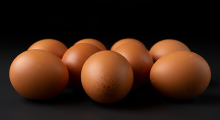 Brown Eggs on Black Background

Promo: Clean and simple image of fresh brown eggs against a dark backdrop. Perfect for food, cooking, and ingredient visuals.
