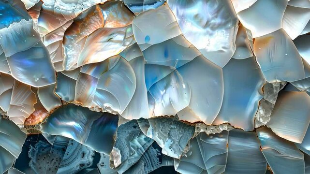 delicate pearlescent shell slices
