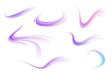 Png futuristic technological style. Png abstract background with speed lines. Neon color rays vector abstract background. The light lines of the road a blue light background creating of movement	
