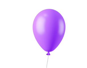 Purple balloon floating in the air