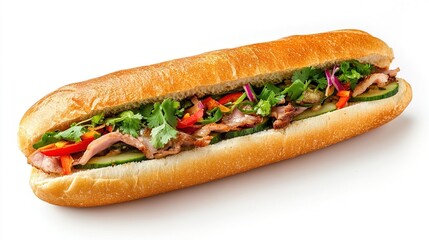 Banh mi delight vietnam food photography culinary close-up authentic vietnamese baguette experience