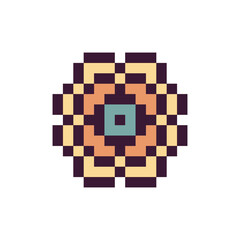 abstract shape retro pixel art