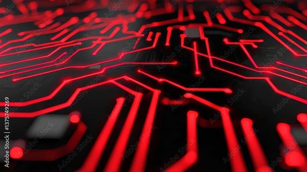 Poster a close-up of an ai processor featuring complex neural patterns, representing sophisticated electron