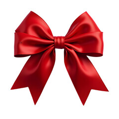 red bow isolated on white