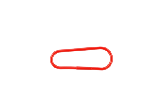 Red loop shape on transparent background
