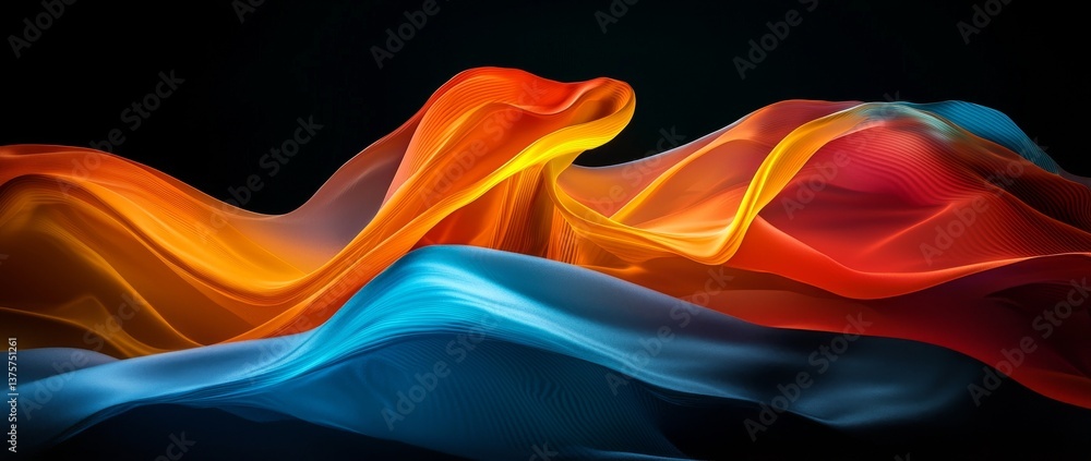 Aufkleber a modern digital art concept is represented by an abstract geometric background rendered in 3d and i