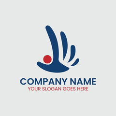  Hand Care Charity Logo Emblem Design Stock Vector