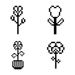flower retro pretty pixel art
