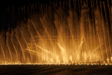 Dubai fountains light and music show.