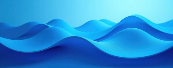 Fototapeta premium Wavy blue background with stylized wave patterns, creating a soothing atmosphere , abstract pattern, blue waves, design element