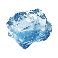 Obraz premium Clear blue ice fragmen png