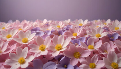 Pink and white crocuses blooming in a spring garden with delicate petals and natural beauty