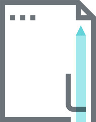 new document flat line web icon concept