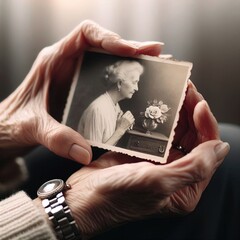 hand holding old picture