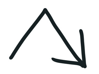 急下降する矢印