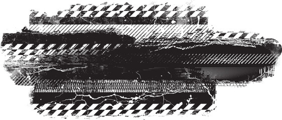 Grunge textured banner with rough edges. Halftone dots texture. Overlay grunge texture . Simply place texture over any object to create grunge effect . Banner with scratched surface for your design