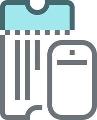 online booking flat line web icon concept