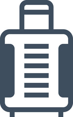 tourist luggage flat line web icon concept