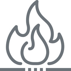 fossil fuel flat line web icon concept